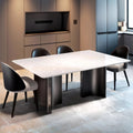 Natural marble dining table normcore jade office rock slab italian normcore dining table rectangular italian accessible luxury white jade