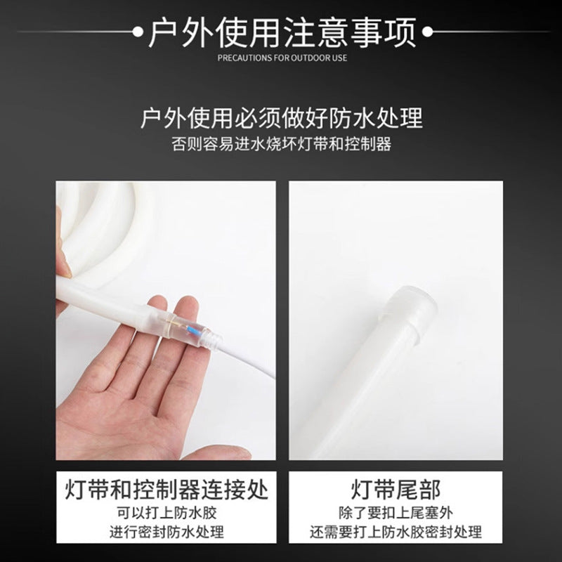 220V high voltage LED neon light with round luminous 2835 flexible outdoor waterproof building lighting 360 degree light strip