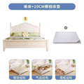 Nordic white cream solid wood bed - modern minimalist 1.8m double bed for master bedroom, 1.2m single bed with storage, wedding bed