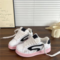 Women's sneakers: trendy ins style, spring/autumn 2026 new collection - versatile white shoes with leather upper, soft sole, athletic & casual bread shoes