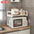 Microwave oven rack kitchen countertop organizer household storage shelf double layer oven shelf desktop spice rack