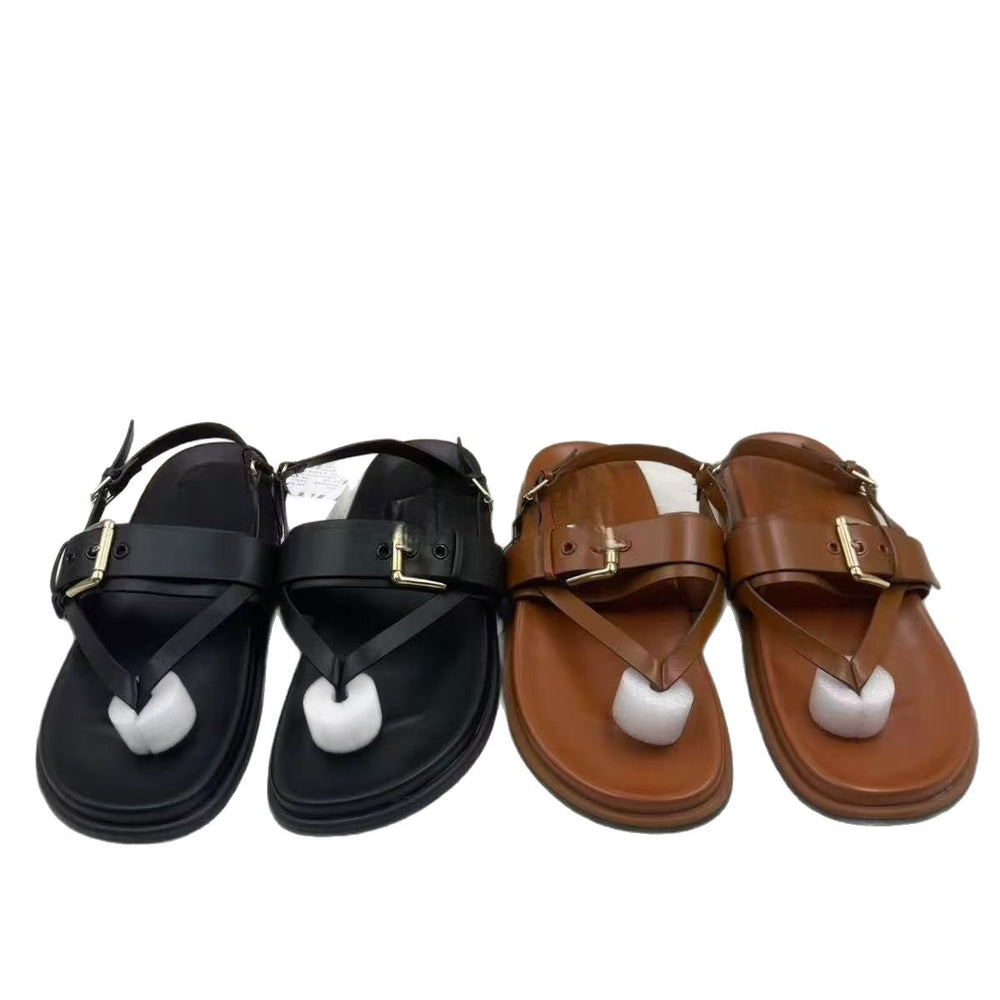 2025 women's summer anti-slip flat sandals - versatile, comfortable, lightweight, and stylish for cross-border e-commerce. perfect for women in europe, america, and africa