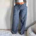 Amazon american retrostripes pantsfall and winterplaid lazy casual pants feel soft and waxy outweardrapedstraight-leg long