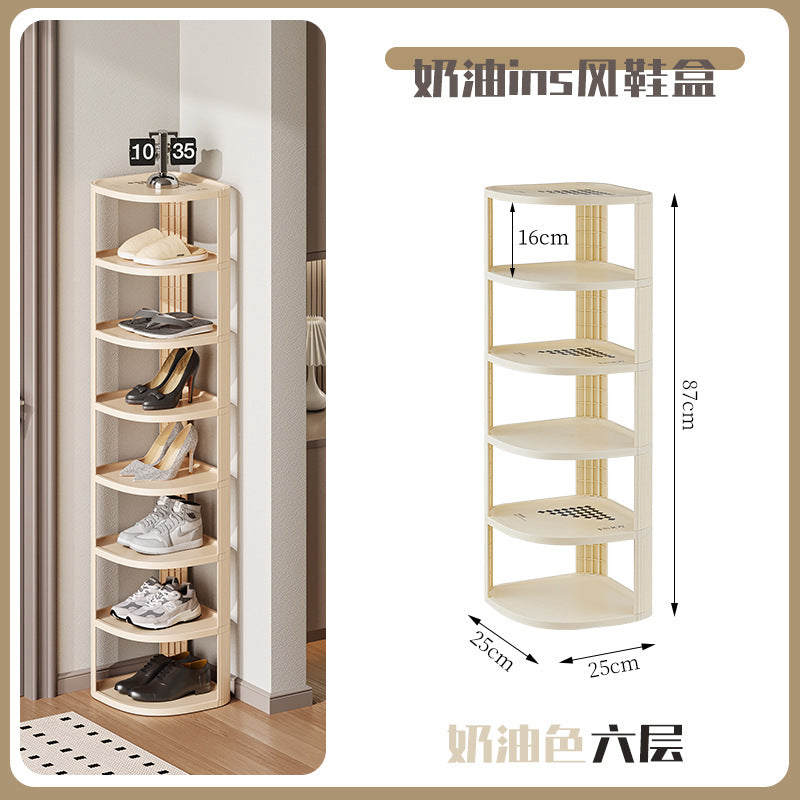 Shoe rack home entrance multi-layer dormitory small rental house shoe rack can be stacked multi-functional storage shoe cabinet