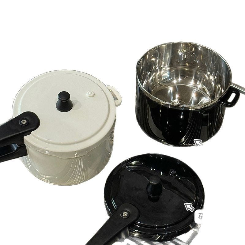 304 stainless steel instant noodle bowl with lid, large capacity, drainable instant noodle bowl, pressure cooker style student rice bowl box