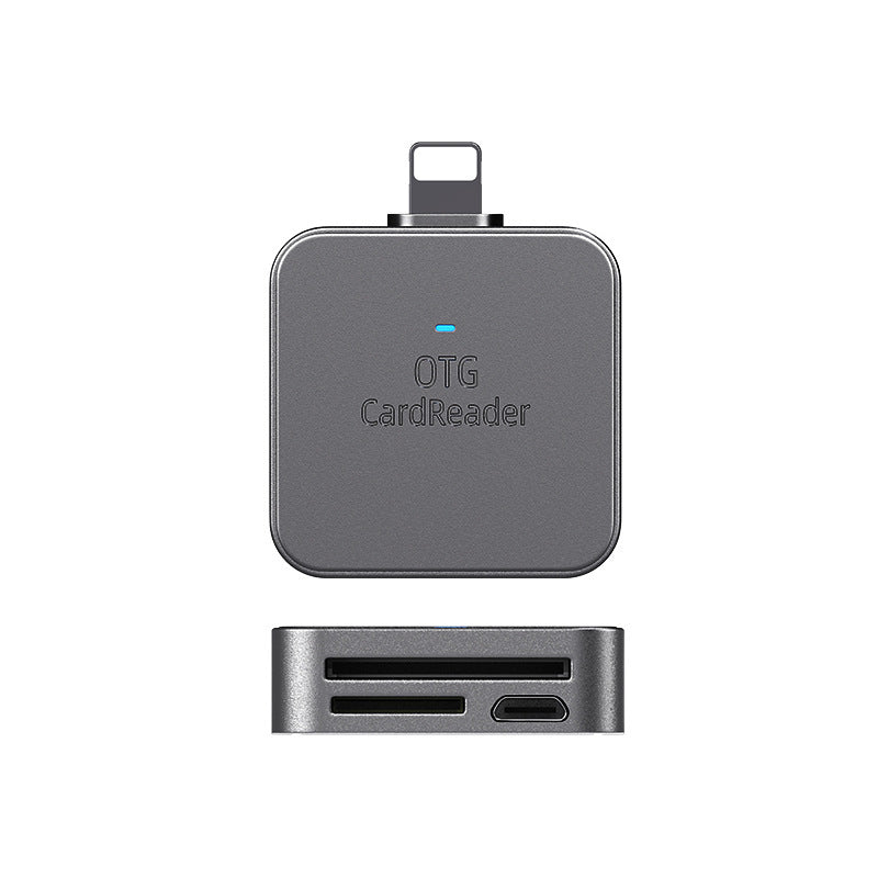Apple compatible phone sd card reader 2-in-1 sd/tf card camera otg memory card adapter cable