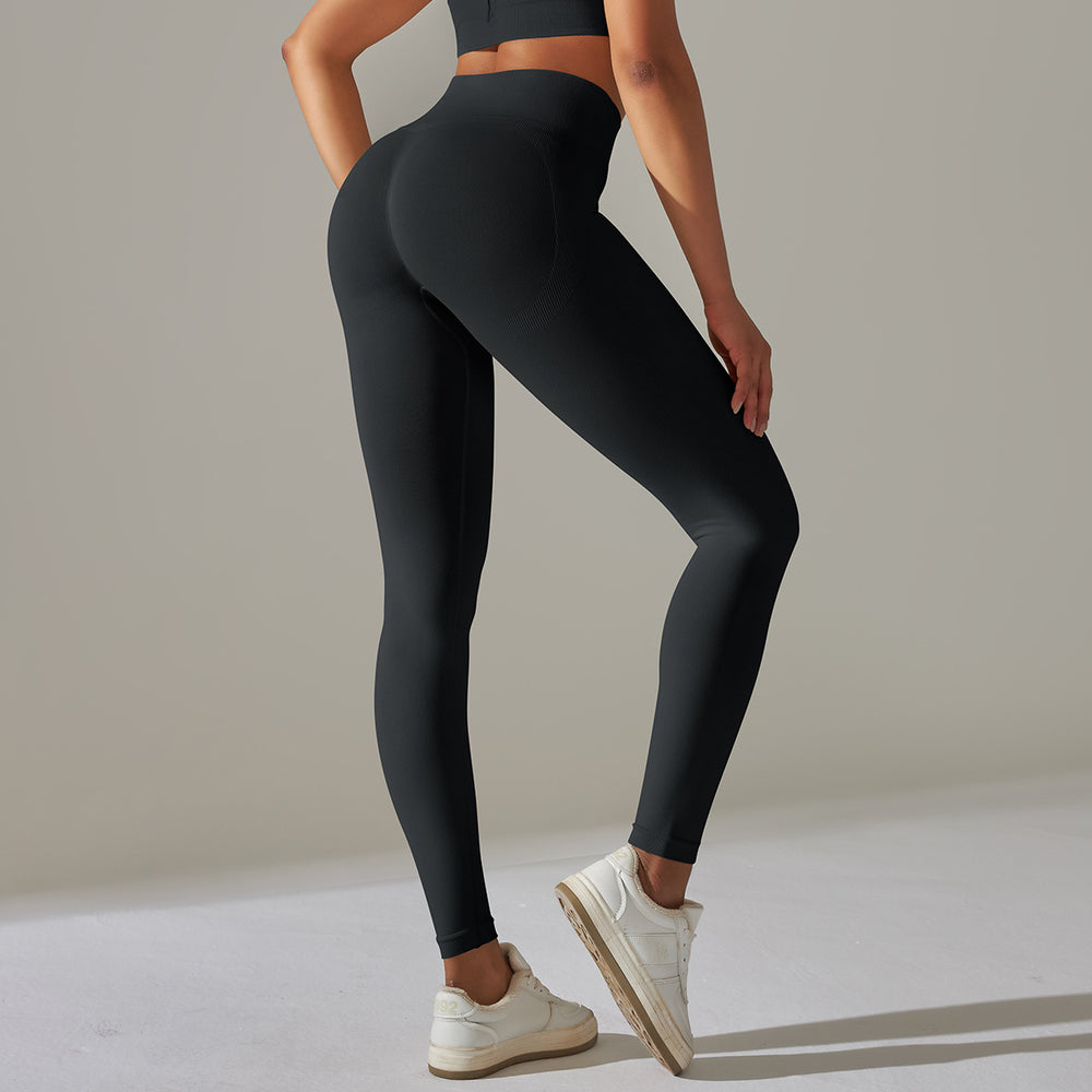 New arrival cross-border fashionpure color beautiful back high elastic yoga clothes four-piece set running sports bra fitness yoga pants for women
