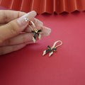 new arrival korean black bow earrings trendyeasiest for matchpopularaccessible luxurysense of design ear hooks earrings