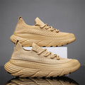 Men's summer breathable mesh casual sneakers, slip-on soft sole black flat sock shoes, trendy footwear