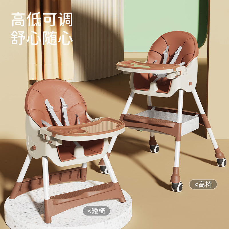 Baby Dining Chair Eating Foldable Portable Home Baby Learning Chair Children's Multifunctional Dining Table Chair Seat