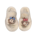 Cartoon bestseller fuzzy slippers for women, autumn 2024 new arrivals, versatile fashion, niche design, soft sole plush trendy home slippers