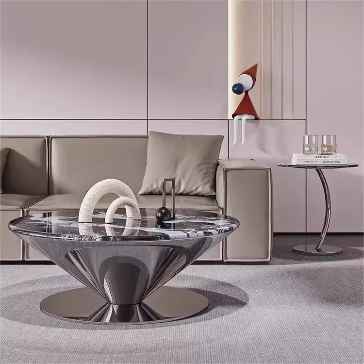 French new arrival suspended flying saucer coffee table living room for home small apartment creative designer style normcore marble coffee table