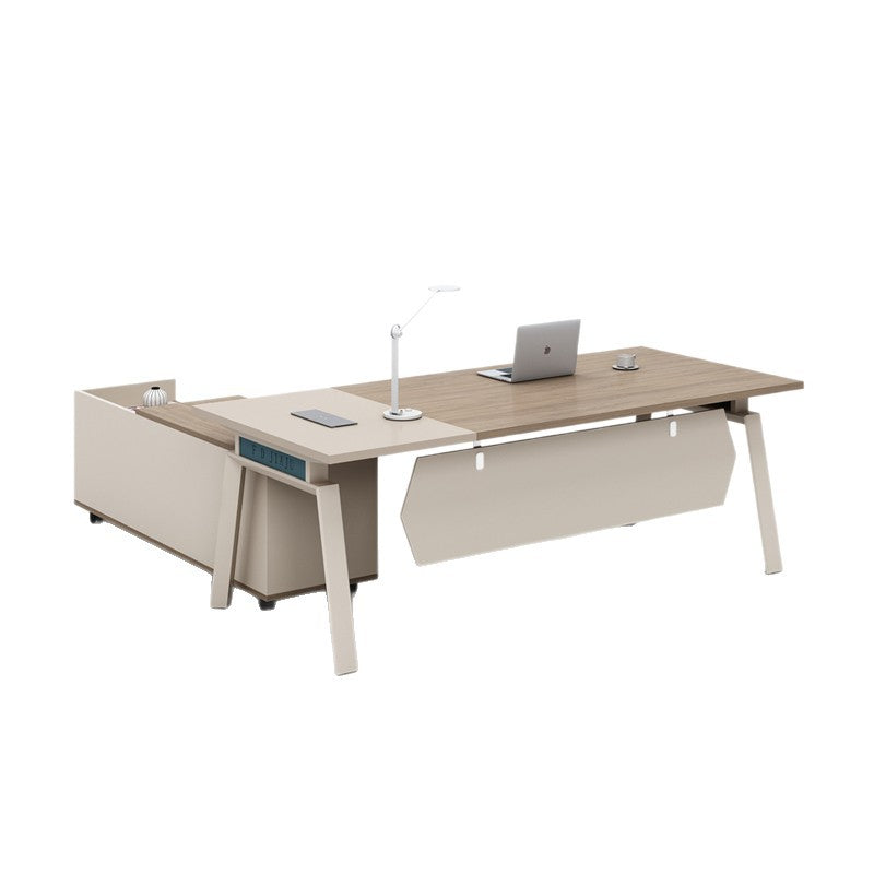 Single boss desk office desk casual modern supervisor desk manager office casual modern desk and chair combination