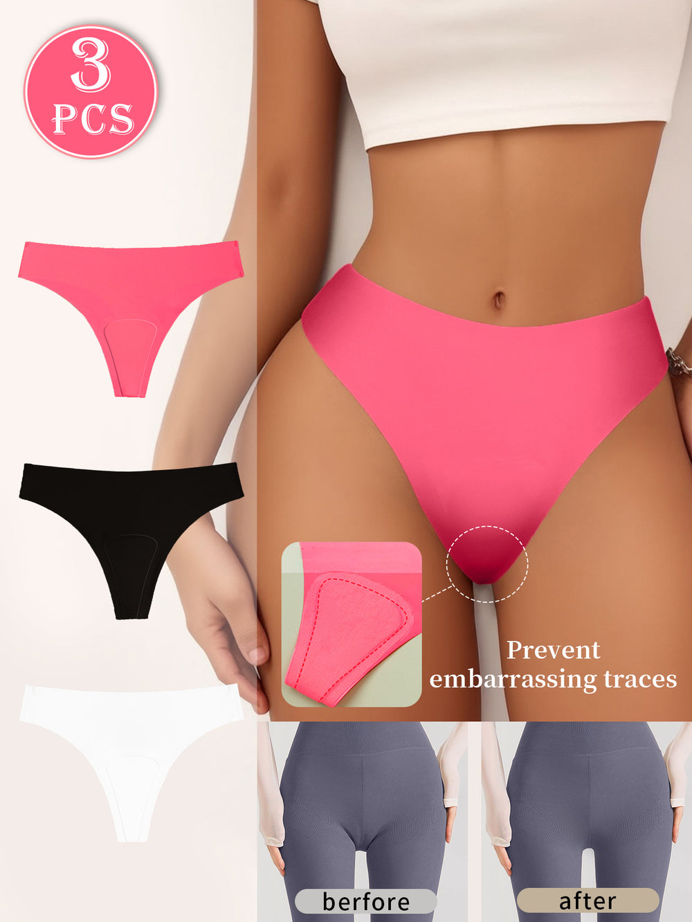 foreign trade ice silk seamless anti-embarrassment low-waist underwear sports yoga anti-embarrassment line underwear for women  new style