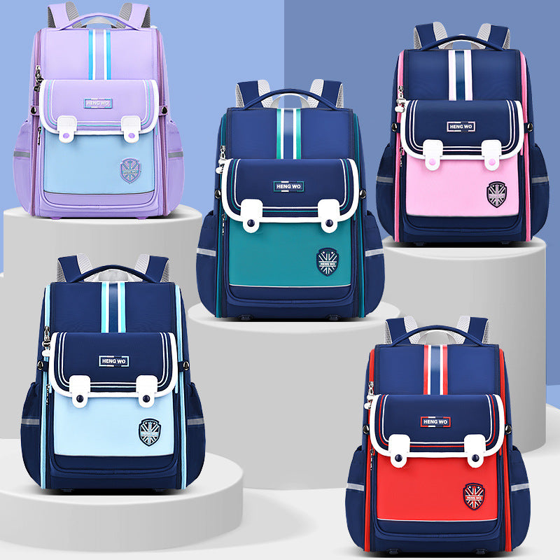 New wholesale student backpacks for boys, grades 1-6. kids' backpacks designed to reduce pressure and protect the spine, featuring a large capacity and customizable printing