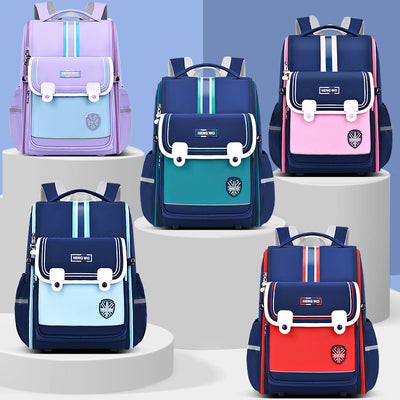 New wholesale student backpacks for boys, grades 1-6. kids' backpacks designed to reduce pressure and protect the spine, featuring a large capacity and customizable printing