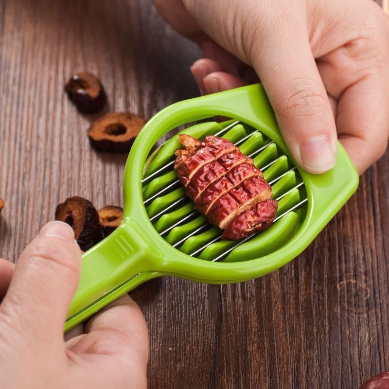 multifunctional red date slicer, strawberry and hawthorn fruit and egg cutting tool, date core removal tool