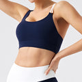 Fabric yoga suit with chest pad sports vest slimming look outdoor running fitness wear high intensity sports intimates