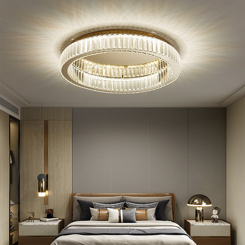 Bedroom light luxury crystal living room ceiling light modern simple household bedroom lighting high-end atmospheric room ceiling light