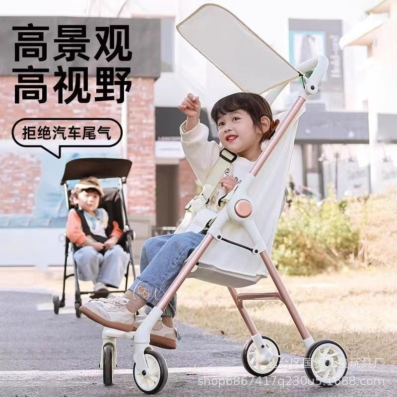 Pocket car Lightweight foldable four-wheeled trolley Station wagon Baby walking artifact Baby stroller