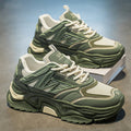 Men's 2025 new winter mesh breathable soft sole athletic casual shoes - youth height increasing chunky sole dad sneakers