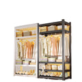 For homeopen shelf wardrobe simple perforated board coat rack floor-standing multi-layer steel storage shelf