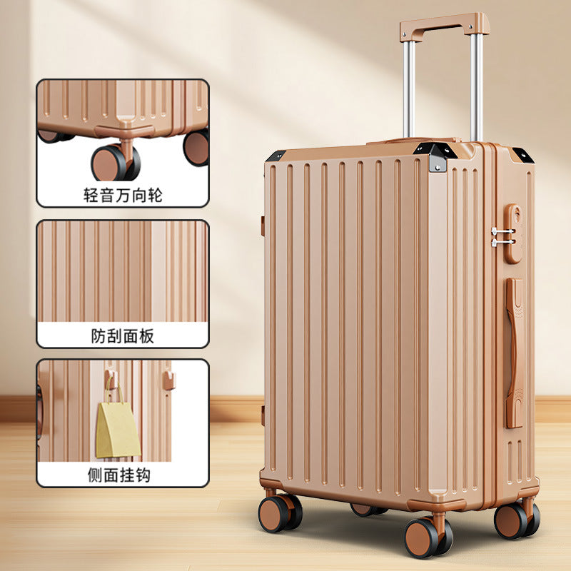 New suitcase 24-inch student trolley suitcase universal silent wheel suitcase large capacity boarding password case