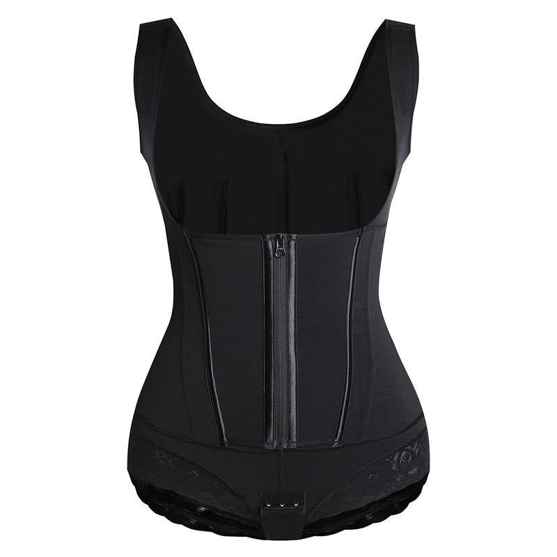 Waist shaping three-breasted corset, abdominal belt, thin intimates enhanced version zipper open one-piece corset