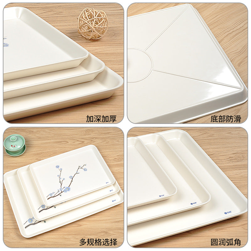 Wuhe household tray rectangular living room water cup pot tea tray Nordic light luxury cup melamine tray storage tray