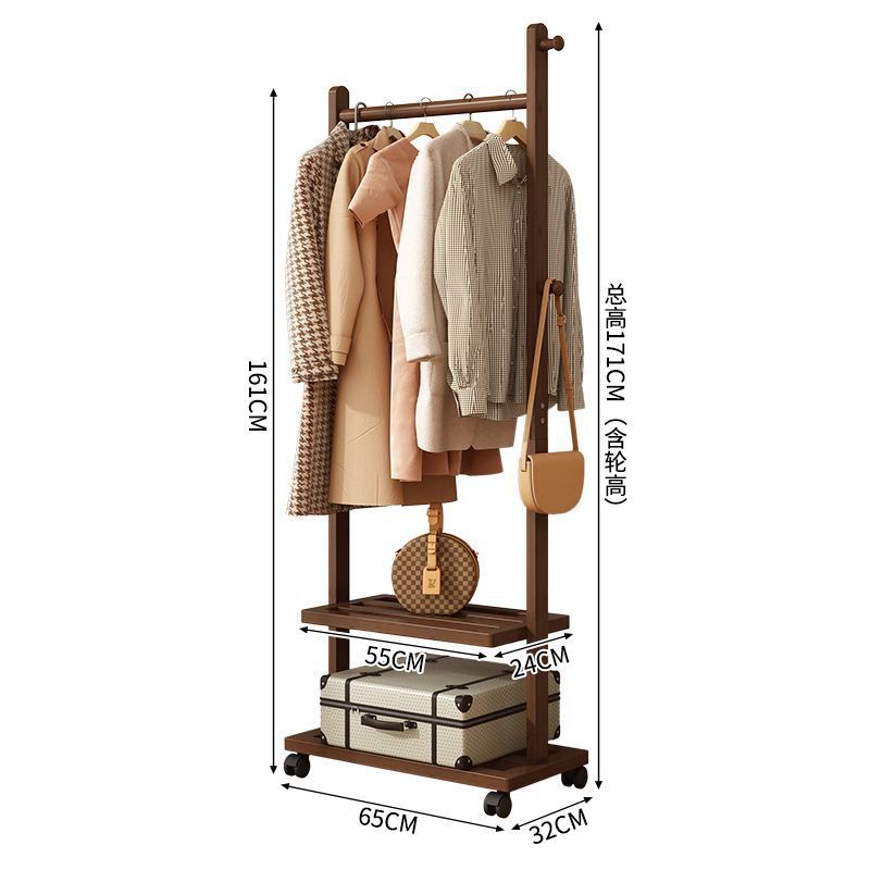 Coat rack floor-standing clothes rack for home clothes drying rack simple bedroom clothes storage rack room living room indoor