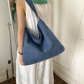 Korean style fashion handbag minimalist new shoulder bag versatile denim commuter women's bag underarm tote bag canvas bag