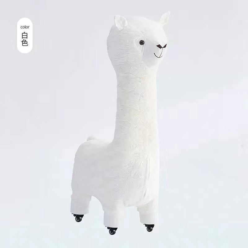 Extra large creative alpaca stool, accessible luxury animal stool, floor-standing handmade ornaments, scandinavian style shoe changing stool, festival