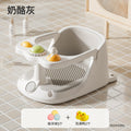 Baby bath support stand - foldable, no-assembly, non-slip bath tub stand for infants and toddlers
