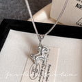 Instant wealth silver pony necklace - women's 2026 new fashion sweater chain - light luxury high-end clothing accessory