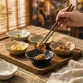 Japanese kiln-turned ceramic oyster-shaped dish, sushi soy sauce, mustard dish, appetizer dish, hot pot restaurant dipping dish, seasoning dish