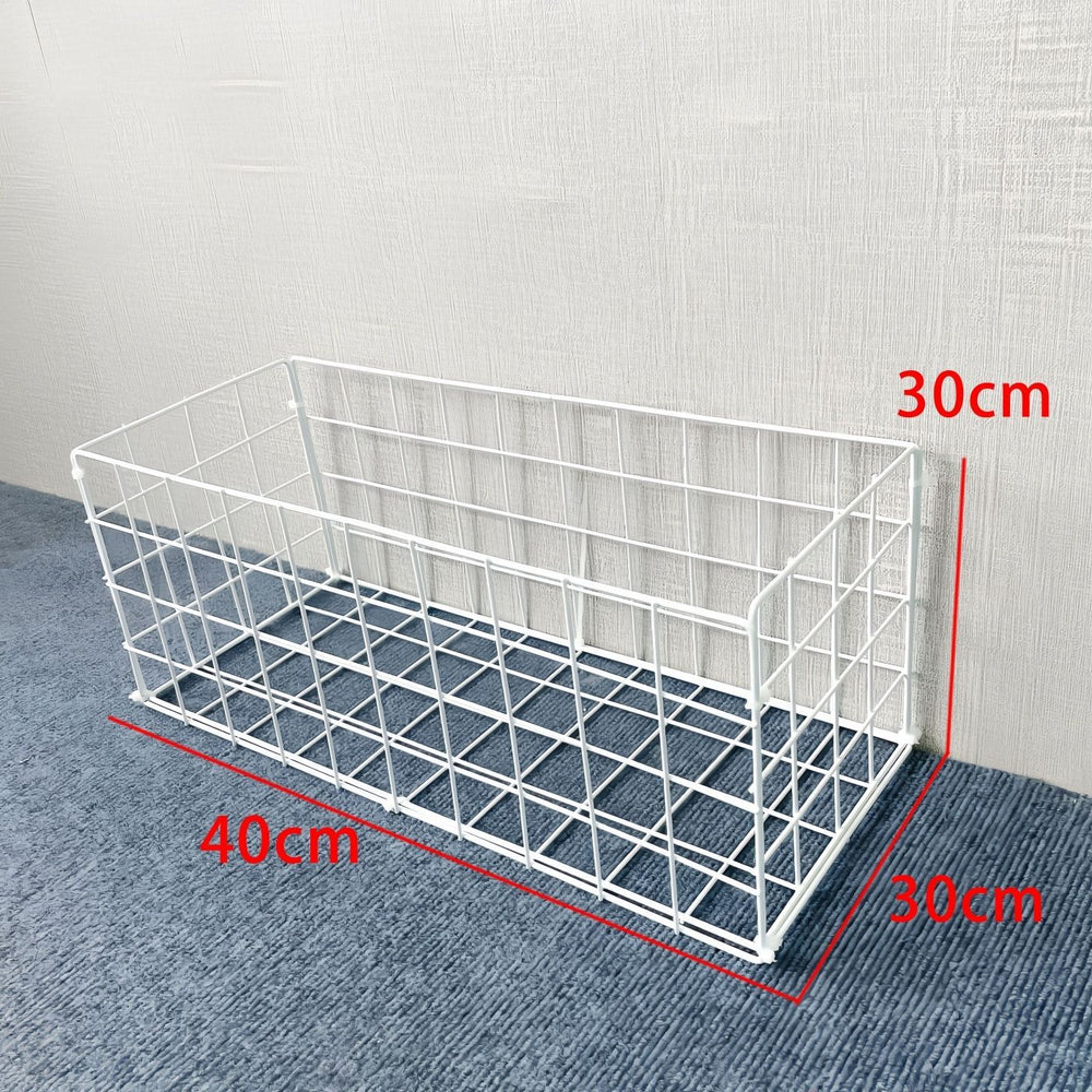 Wrought iron mesh storage basket - portable laundry hamper, organizer, shelf, fruit basket, basketball, yoga mat, and toy storage bin