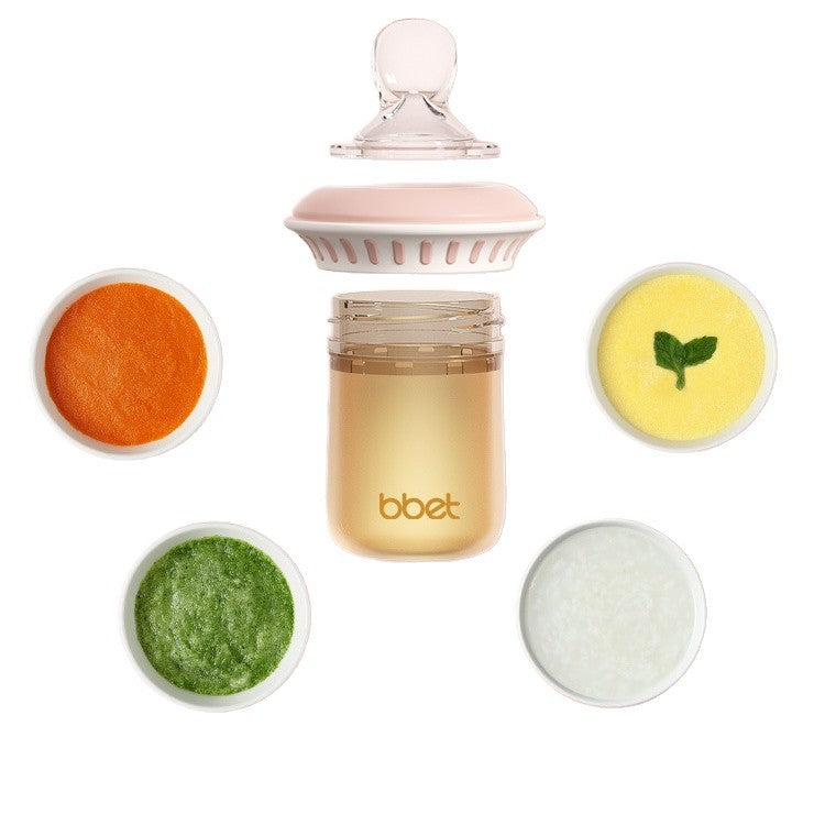 Baby rice cereal spoon, baby bottle, baby squeeze feeding spoon, bite bag, rice cereal drinking handy gadget, fruit and vegetable food supplement tool