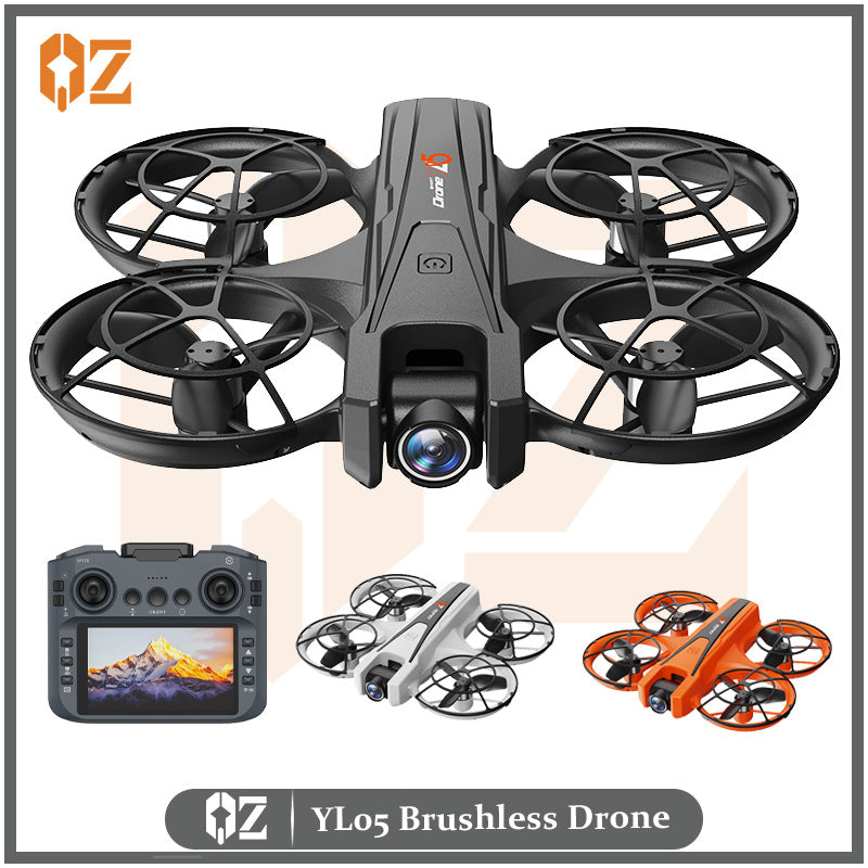 yl05 brushless drone - large screen remote control, hd aerial photography, optical flow positioning, obstacle avoidance, long-endurance remote control aircraft