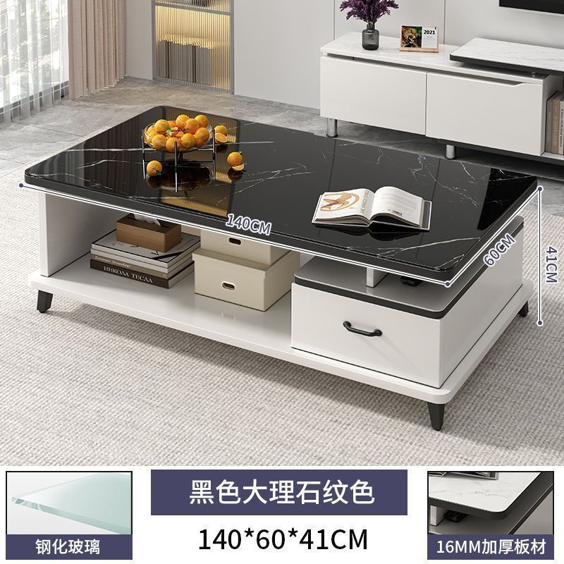 Modern minimalist tv stand for living room, compact home, floor-standing extendable 2025 new style coffee table and tv cabinet combination