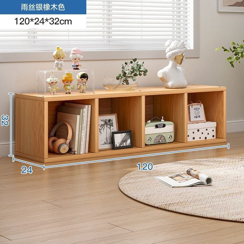 Balcony bay window storage cabinet storage rack cabinet storage cabinet plaid cabinet floor-standing single-layer low cabinet bookshelf for home bookcase