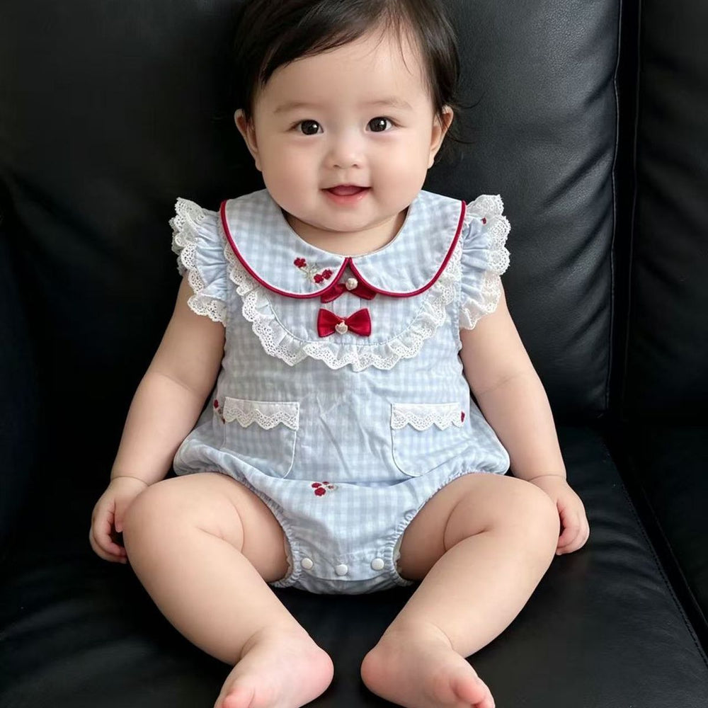 Summer sweet floral romper baby clothes girl outfit summer chic lightweight bodysuit