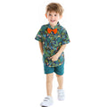 Export boys clothing hawaii summernew arrivalsuitkidsprintingcasualtwo-piece setbeach stylebaby suit