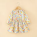 Girls' autumn simple dress, spring and autumn children's skirt, korean style princess dress, baby dress, simple dress for toddlers and young children