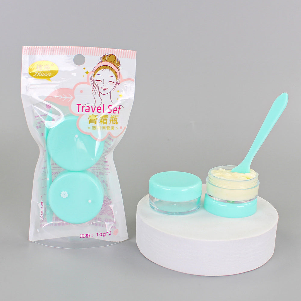 Zhiwei travel bottle tool suit cosmetic cream bottle 10g*2 assembly dispensing rod plastic bubble bottle