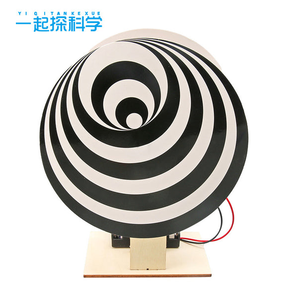 Children's handmade DIY visual illusion Duchamp turntable primary school supplies STEAM science experiment class