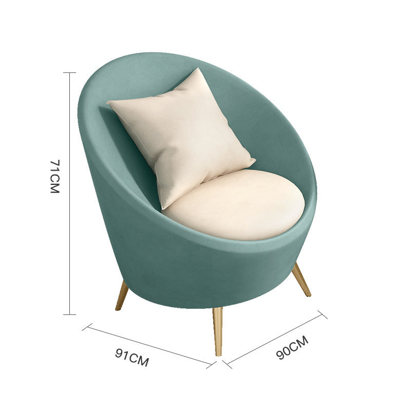 Nordic single sofa - ideal for clothing stores, beauty salons, hotel lounges, and small apartments - curved accent chair for home use