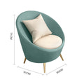 Nordic single sofa - ideal for clothing stores, beauty salons, hotel lounges, and small apartments - curved accent chair for home use