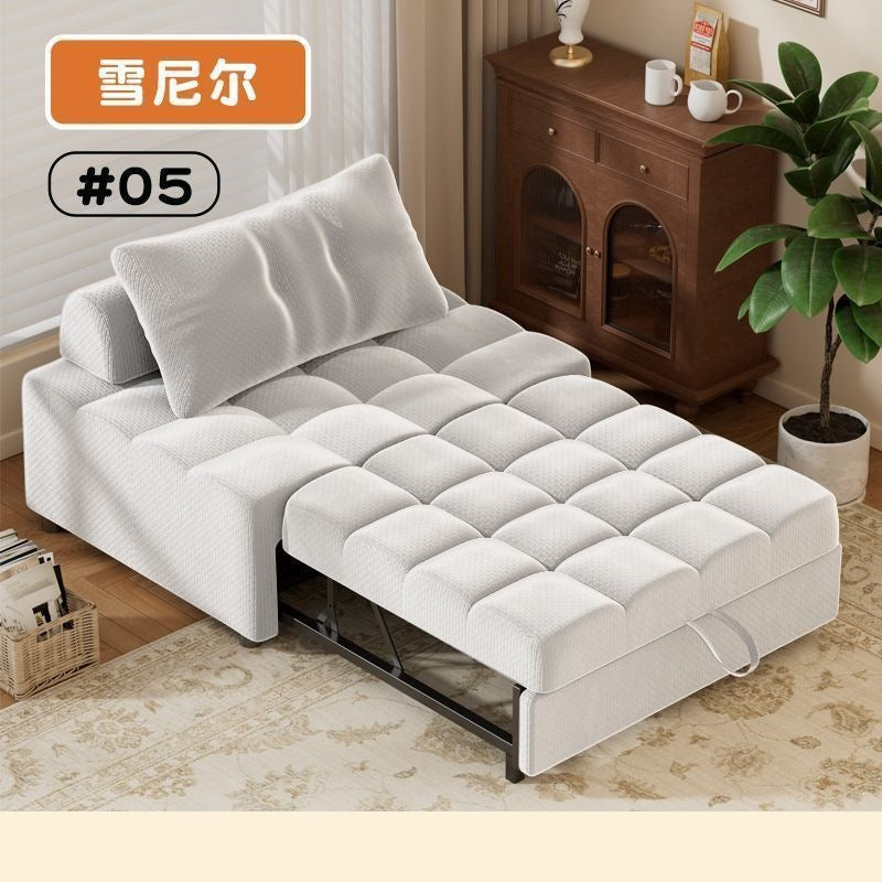 Foldable sofa bed all-in-one dual-purpose small apartment living room balcony multi-functional telescopic bed single double pull-out sofa cotton
