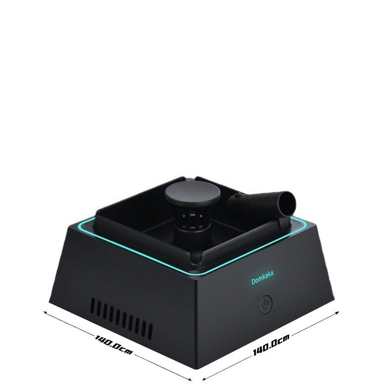 Usb powered smart ashtray with ambient lighting, negative ion air purifier, passive smoke remover, and silent air purifier for home use