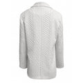 women's knitted textured jacket plus size outerwear - single-breasted long sleeve casual blazer